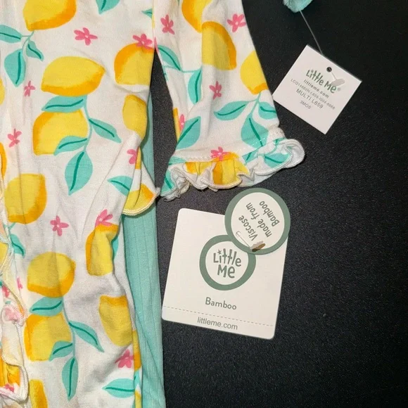 LITTLE ME. 2 piece footies set - Picture 3 of 8